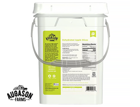 Augason Farms: Dehydrated Apple Slices Pail